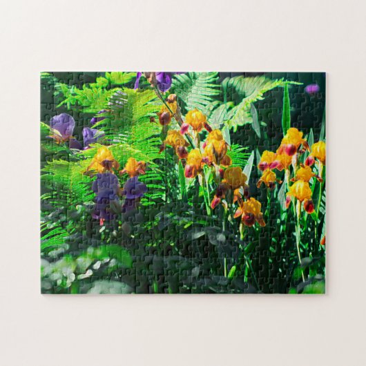 Puzzle Claude Monet Type Stylisé Jardin Iris (Horizontal)