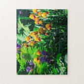 Puzzle Claude Monet Type Stylisé Jardin Iris (Vertical)