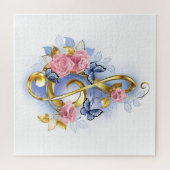 Puzzle Clé de fer avec roses roses roses (Horizontal)