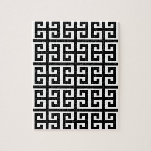 Puzzle clé noire blanche grecque (Vertical)