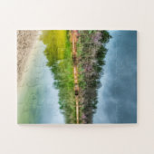 Puzzle Clear Fishing Lake Vue en automne (Horizontal)