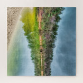 Puzzle Clear Fishing Lake Vue en automne (Horizontal)