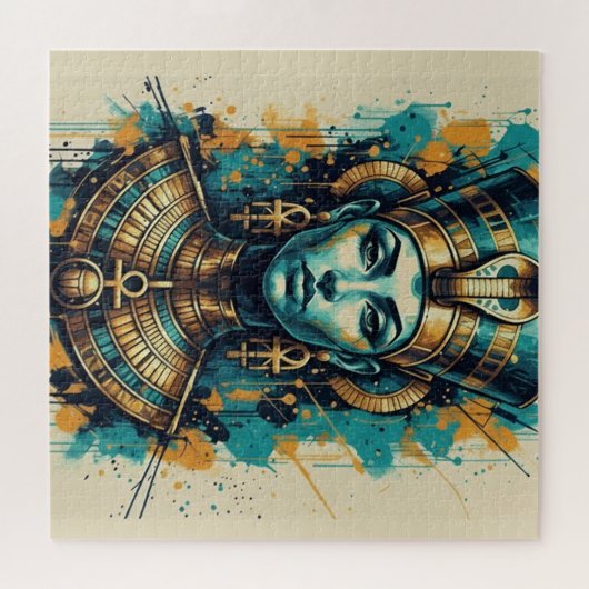 Puzzle Cléopâtre Moderne - Abstrait Liquid Colors Art (Horizontal)