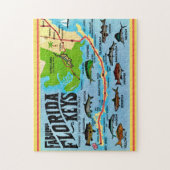 Puzzle Clés de Floride 11x14 Poisson (Vertical)