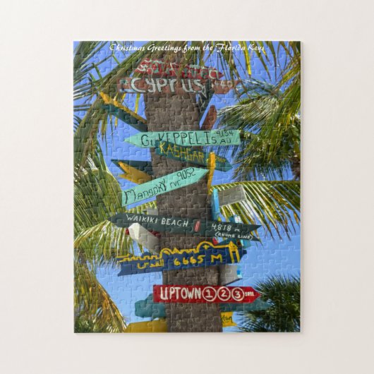Puzzle Clés de Floride. Vœux de Noël (Vertical)