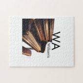 Puzzle Clés de table de piano en bois Brown nom monogramm (Horizontal)