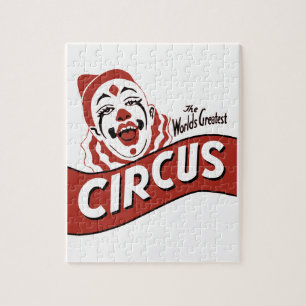 Puzzle Clipart clown cirque, jolie illustration