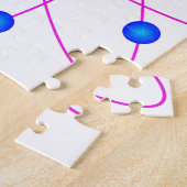 Puzzle clipart vecteur modèle atome (Côté)