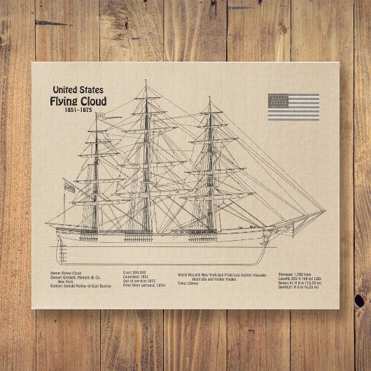 Puzzle Clipper Ship Floud - Plan d'expédition SD
