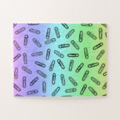 Puzzle Clips papier sur arc-en-ciel (Horizontal)