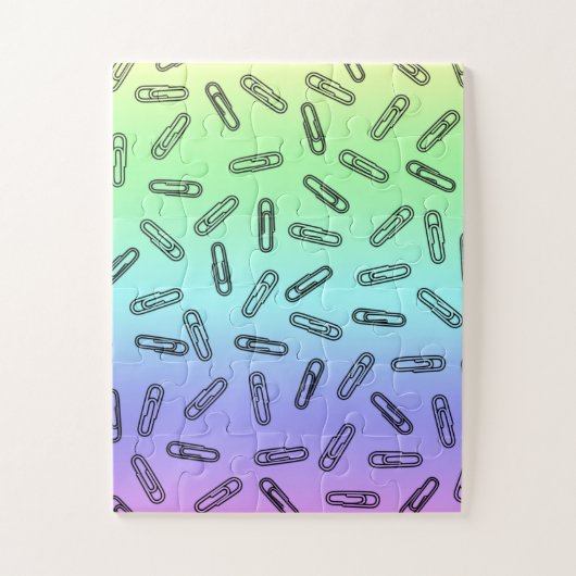 Puzzle Clips papier sur arc-en-ciel (Vertical)