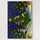 Puzzle Cloisonne Art Whimsical Forest Classic Christmas (Vertical)