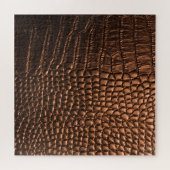 Puzzle Closeup : crocodile texture cuir. (Horizontal)