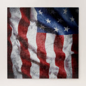 Puzzle Closeup gronge le drapeau américain. (Horizontal)