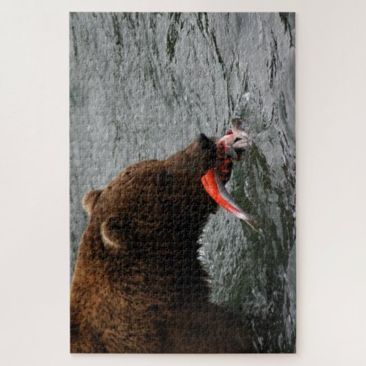 Puzzle Closeuse d'ours, Brooks Falls Alaska (Vertical)
