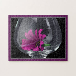 Puzzle Closeuse Rose De La Marguerite Dans Un Verre De Vi