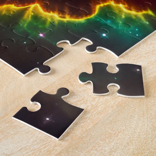 Puzzle Cloud couleur Imaginaire Indigo avec centre étoilé (Côté)