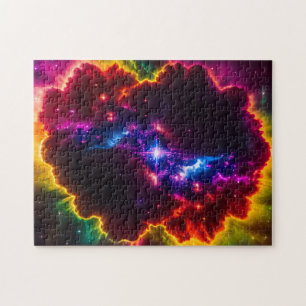 Puzzle Cloud couleur Imaginaire Indigo avec centre étoilé