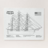 Puzzle Cloud de vol de l'expédition clipper - Blueprint B (Horizontal)