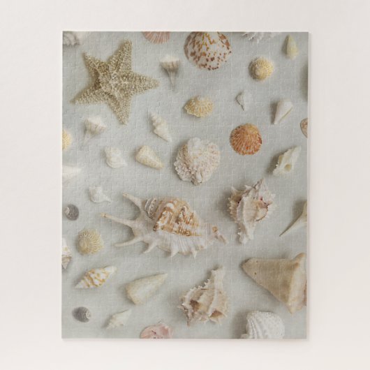 Puzzle Coastère Coquillages Starfish Plage Beige (Vertical)