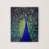 Puzzle Cobalt Blue Peacock (Vertical)