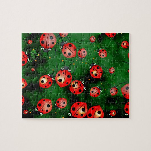 Puzzle Coccinelles grunges (Horizontal)