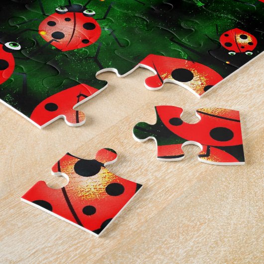 Puzzle Coccinelles grunges (Côté)