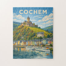Cochem Allemagne Art de voyage vintage