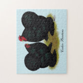 Puzzle Cochins Black Bantam paire (Vertical)