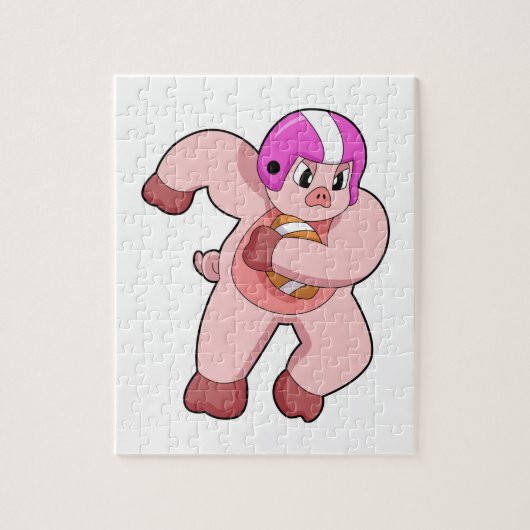 Puzzle Cochon de football (Vertical)