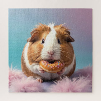 Puzzle Cochon De Guinée Mignonne Avec Gradient Pastel De