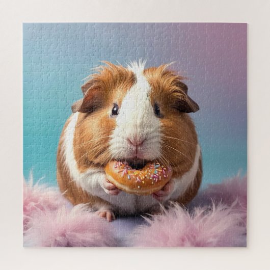 Puzzle Cochon De Guinée Mignonne Avec Gradient Pastel De (Vertical)