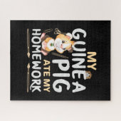 Puzzle Cochon d'Inde Mignon a Mangé Mon Devoir (Horizontal)