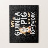 Puzzle Cochon d'Inde Mignon a Mangé Mon Devoir (Vertical)
