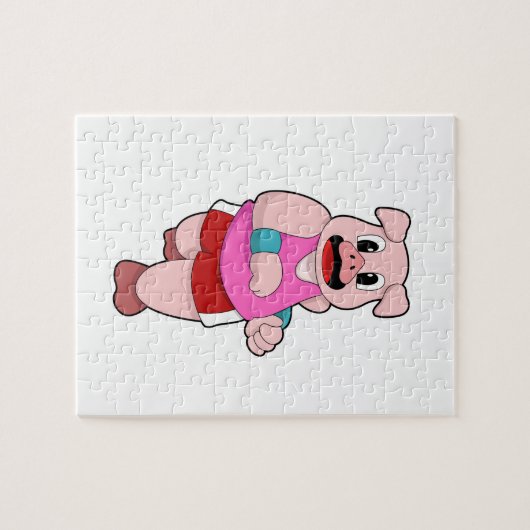Puzzle Cochon en cours d'exécution (Horizontal)