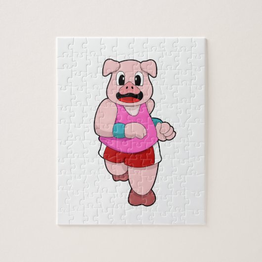 Puzzle Cochon en cours d'exécution (Vertical)