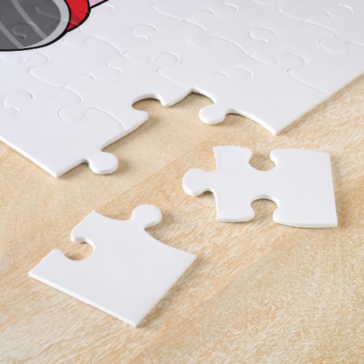 Puzzle Cochon en tant que coureur à l'exécution (Côté)