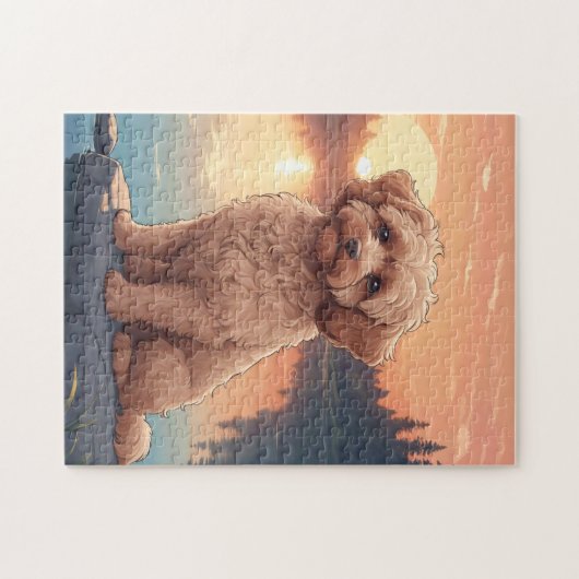 Puzzle Cockapoo Poodle dog (Horizontal)
