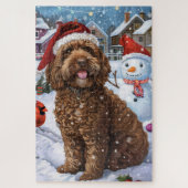 Puzzle Cockapoo Winter Wonderland Christmas Joy (Vertical)
