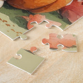 Puzzle Cockapou À L'Automne Laisse Thanksgiving Art (Côté)