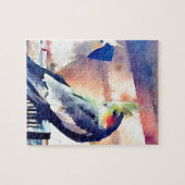 Puzzle Cockatiel pour aquarelle (Horizontal)