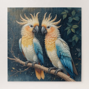 Puzzle Cockatoo Parrot Couple