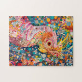 Puzzle Cockatoo rose en aborigène Dot Art Style (Horizontal)