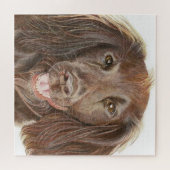 Puzzle Cocker à travail mignon Spaniel main peint Carré (Horizontal)