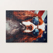 Puzzle Cocker Spaniel 4 juillet fête de l'indépendance (Horizontal)