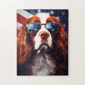 Puzzle Cocker Spaniel 4 juillet fête de l'indépendance (Vertical)