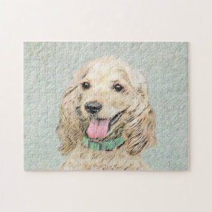 Puzzle Cocker Spaniel Buff Peinture - Art Chien original