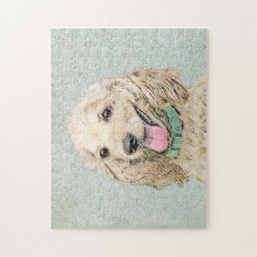 Puzzle Cocker Spaniel Buff Peinture - Art Chien original (Vertical)