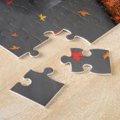 Puzzle Cocker Spaniel Chien Automne Citrouille (Côté)