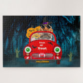 Puzzle Cocker Spaniel Chien Conduite voiture effrayant Ha (Horizontal)